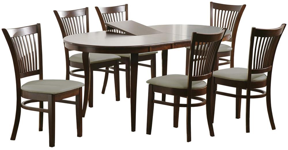 Dining Room Furniture Set Joy | size: Length: 90cm, Width: 178cm, Height: 76cm | color: Brown/Grey | image: 1 | variant: 1017033