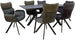 Dining Room Furniture Set Kristiansand | size: Length: 90cm, Width: 220cm, Height: 76cm | color: Black/Grey/Green | image: 1 | variant: 1001659