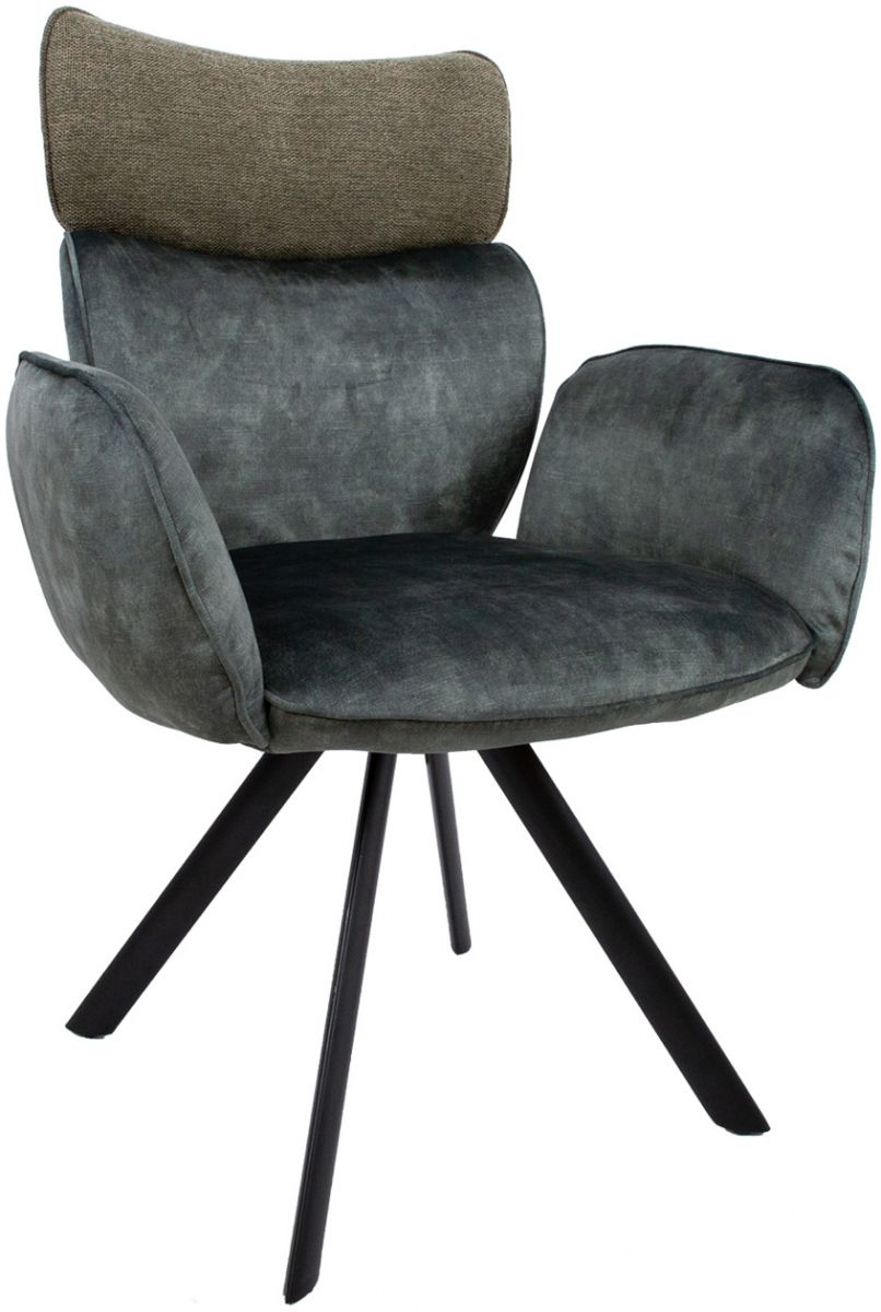 Dining Room Furniture Set Kristiansand | size: Length: 90cm, Width: 220cm, Height: 76cm | color: Black/Grey | image: 2 | variant: 1001666