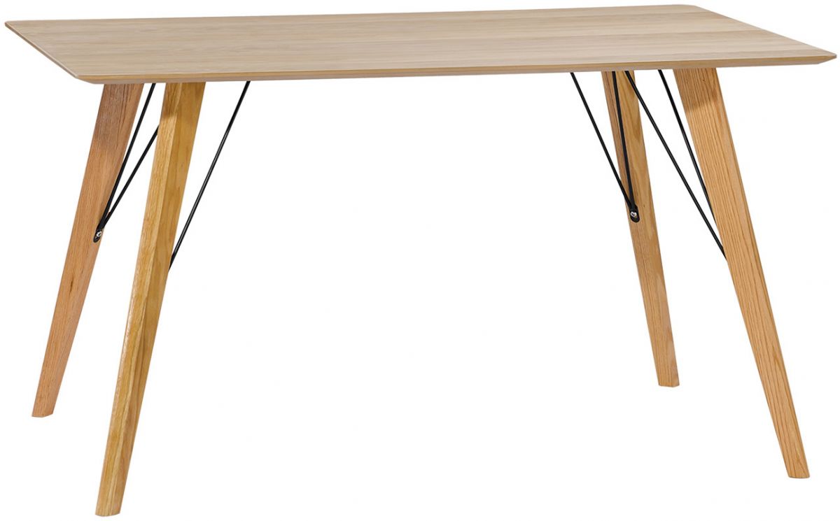 Dining Room Furniture Set Rochester | size: Length: 80cm, Width: 140cm, Height: 74cm | color: Black/Oak | image: 3 | variant: 1001684