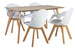 Dining Room Furniture Set Rochester | size: Length: 80cm, Width: 140cm, Height: 74cm | color: White/Oak | image: 0 | variant: 1001683
