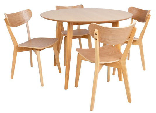 Dining Room Furniture Set Roxby 1 | size: Length: 105cm, Width: 105cm, Height: 76cm | color: Oak | image: 3 | variant: 1018022