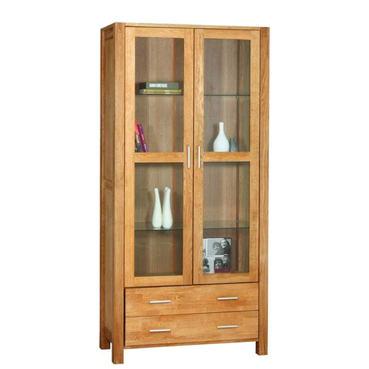 Display Cabinet Chicago New | size: Width: 60cm, Height: 190cm, Depth: 40cm | color: Natural | image: 1 | variant: 1010904