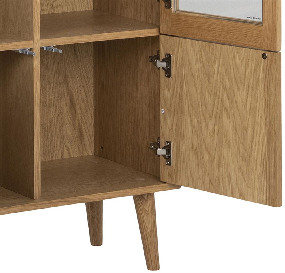 Display Cabinet Nagano | size: Width: 80cm, Height: 178cm, Depth: 37cm | color: Oak | image: 5 | variant: 1017054