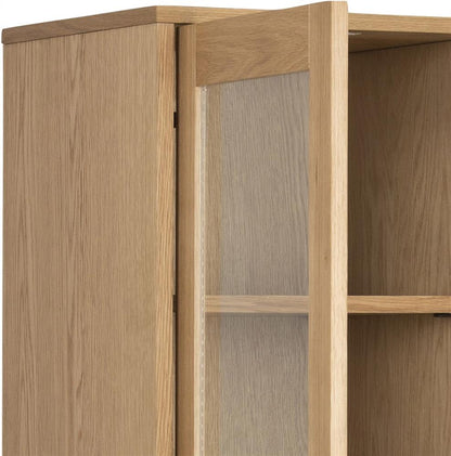 Display Cabinet Nagano | size: Width: 80cm, Height: 178cm, Depth: 37cm | color: Oak | image: 6 | variant: 1017054