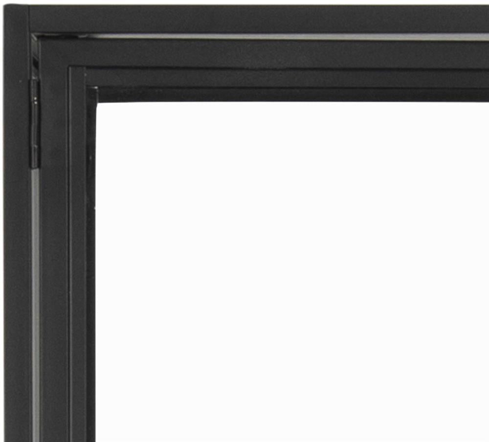 Display Cabinet Seaford 1 | size: Width: 77cm, Height: 185.6cm, Depth: 35cm | color: Black | image: 5 | variant: 1017056