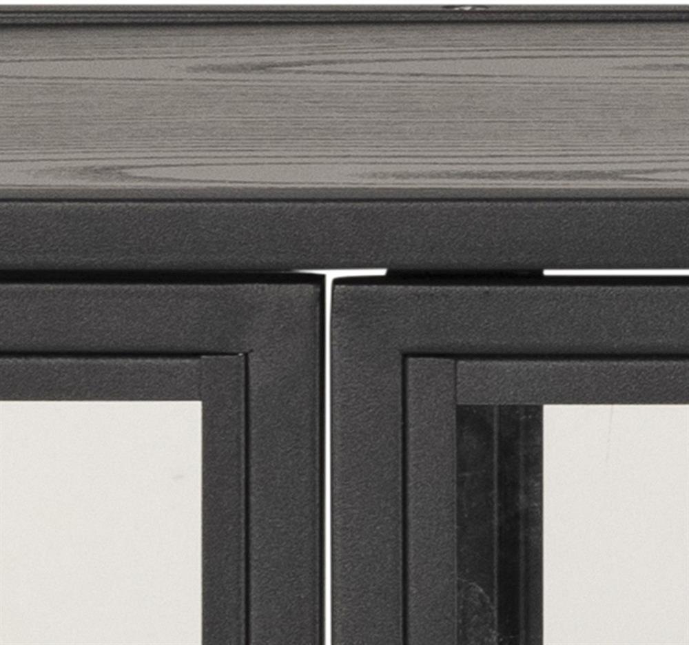 Display Cabinet Seaford | size: Width: 152.4cm, Height: 86.4cm, Depth: 35cm | color: Black | image: 4 | variant: 1017055