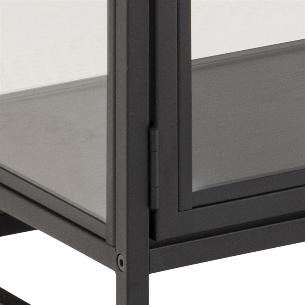 Display Cabinet Seaford | size: Width: 152.4cm, Height: 86.4cm, Depth: 35cm | color: Black | image: 6 | variant: 1017055