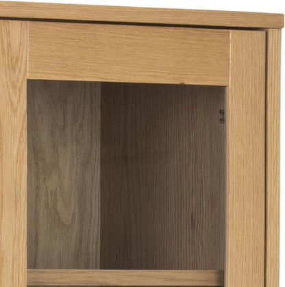 Display Cabinet Turin | size: Width: 80cm, Height: 178cm, Depth: 37cm | color: Oak | image: 4 | variant: 1006182