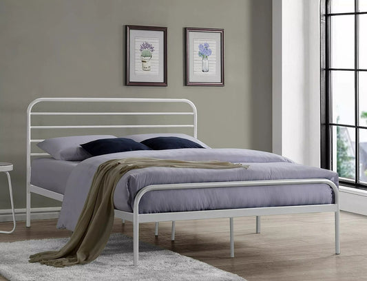 Double Bed Bolonia | size: Length: 206cm, Width: 142cm, Height: 102cm | color: White | image: 0 | variant: 1010185