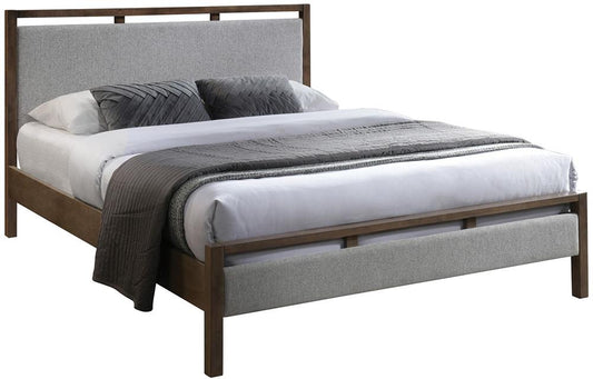 Double Bed East Bordeaux | size: Length: 209cm, Width: 169cm, Height: 100.5cm | color: Brown/Grey | image: 1 | variant: 1006281