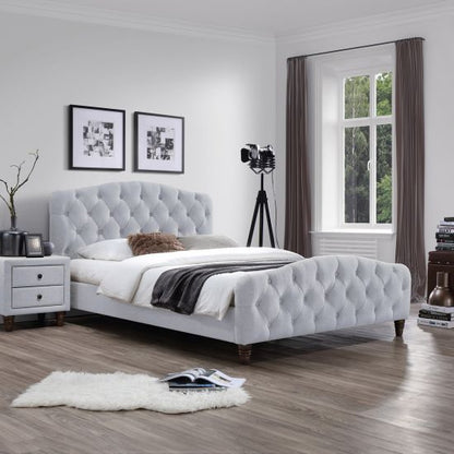 Double Bed East Buxton | size: Length: 218.5cm, Width: 165cm, Height: 105cm | color: Gray | image: 1 | variant: 1005405