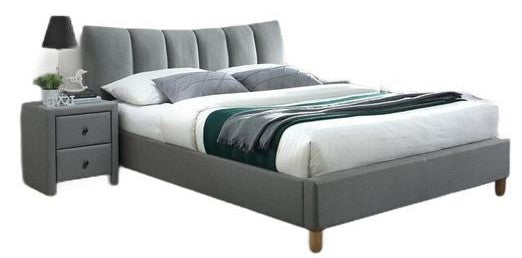 Double Bed East La Spezia | size: Length: 217cm, Width: 174cm, Height: 100cm | color: Gray | image: 1 | variant: 1006679