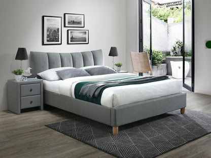 Double Bed East La Spezia | size: Length: 217cm, Width: 174cm, Height: 100cm | color: Gray | image: 2 | variant: 1006679