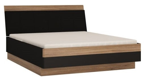 Double Bed East Linkoping | size: Length: 222cm, Width: 165cm, Height: 100cm | color: Brown/Black | image: 1 | variant: 1005816