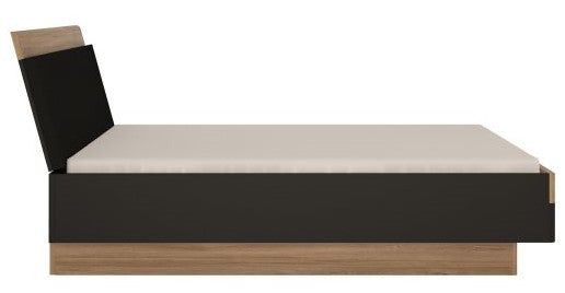 Double Bed East Linkoping | size: Length: 222cm, Width: 165cm, Height: 100cm | color: Brown/Black | image: 2 | variant: 1005816