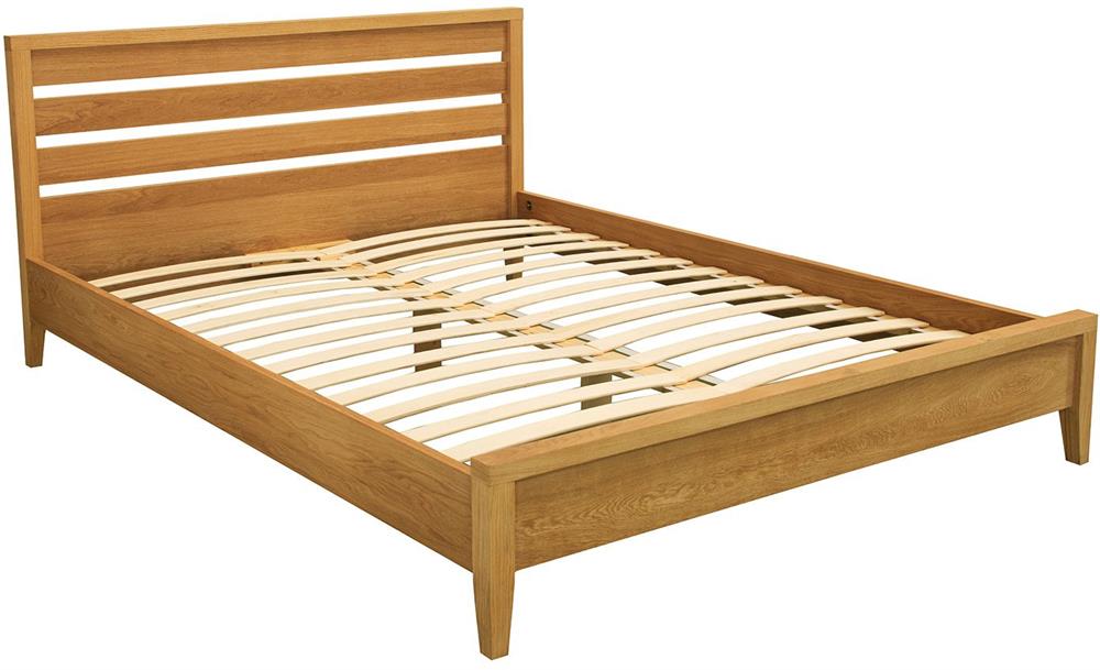 Double Bed East Towcester | size: Length: 211cm, Width: 167cm, Height: 91cm | color: Oak | image: 2 | variant: 1006275