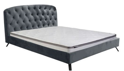 Double Bed East Treorchy | size: Length: 221cm, Width: 172cm, Height: 102cm | color: Gray | image: 1 | variant: 1005854
