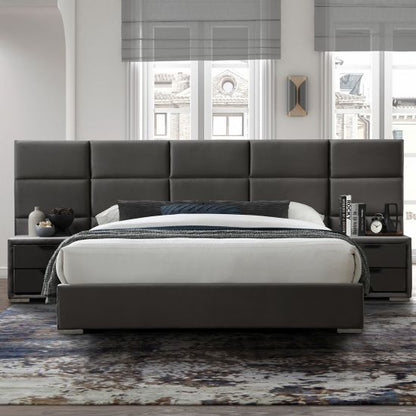 Double Bed East Walton | size: Length: 214cm, Width: 267cm, Height: 105.5cm | color: Gray | image: 1 | variant: 1005201