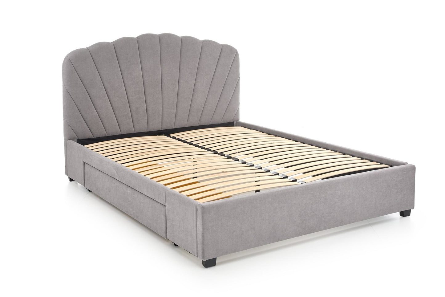 Double Bed Gabriella | size: Length: 214cm, Width: 160cm, Height: 120cm | color: Gray | image: 1 | variant: 1016812