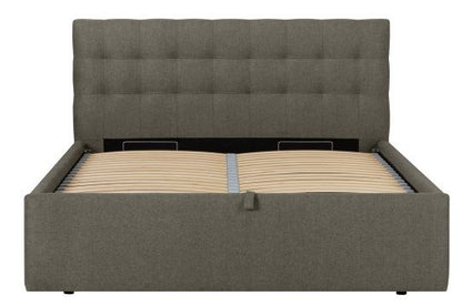 Double Bed Gothenburg | size: Length: 221cm, Width: 176cm, Height: 110cm | color: Beige | image: 2 | variant: 1005806