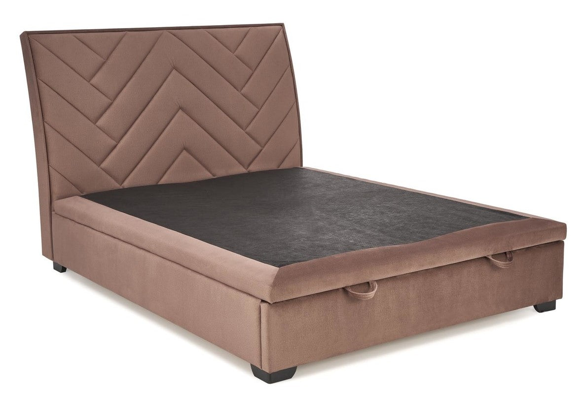 Double Bed Lagos | size: Length: 230cm, Width: 163cm, Height: 124cm | color: Beige | image: 1 | variant: 1003357