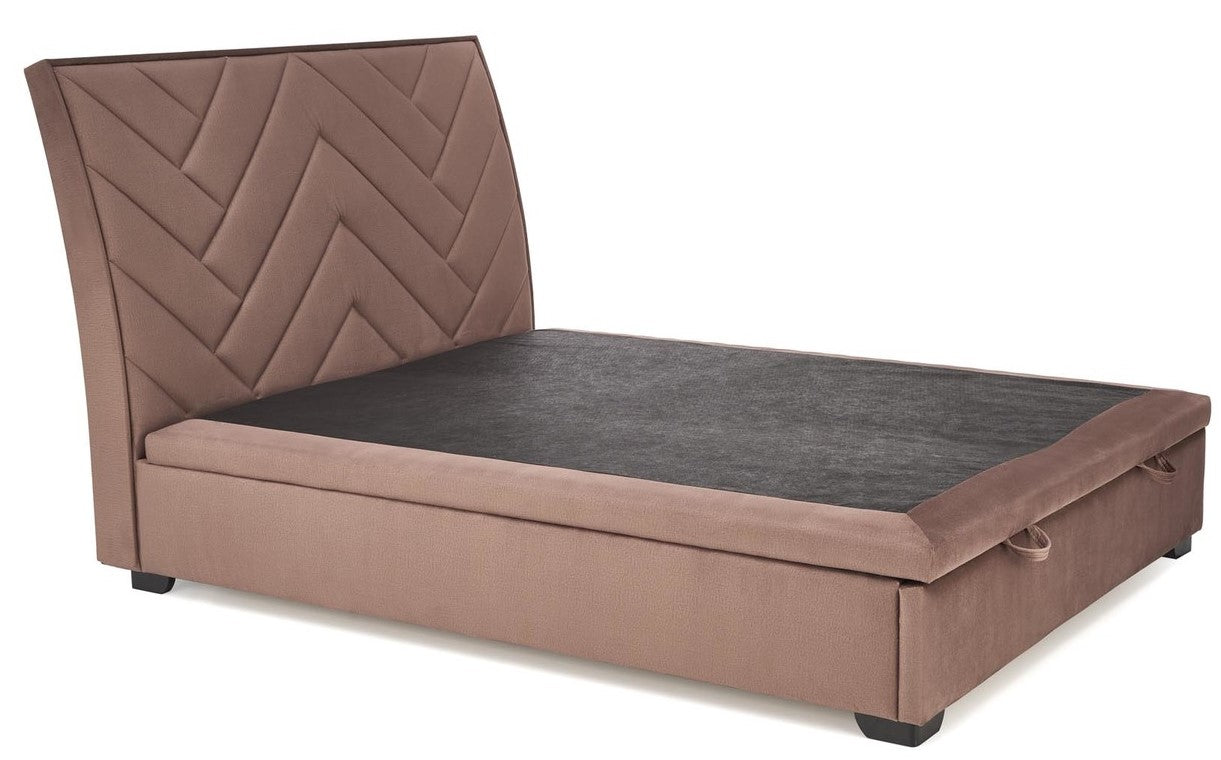 Double Bed Lagos | size: Length: 230cm, Width: 163cm, Height: 124cm | color: Beige | image: 2 | variant: 1003357