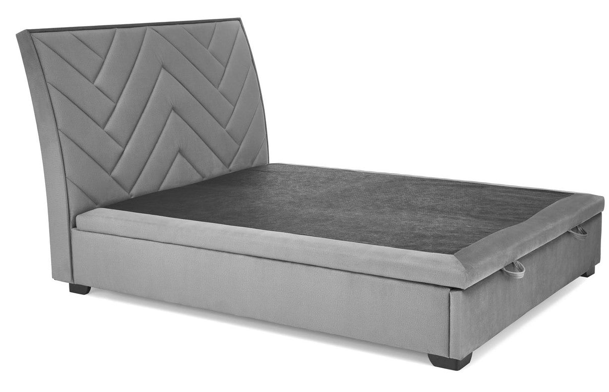 Double Bed Lagos | size: Length: 230cm, Width: 163cm, Height: 124cm | color: Gray | image: 2 | variant: 1003358
