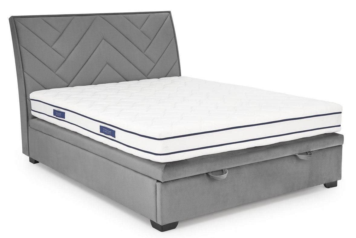 Double Bed Lagos | size: Length: 230cm, Width: 163cm, Height: 124cm | color: Gray | image: 4 | variant: 1003358