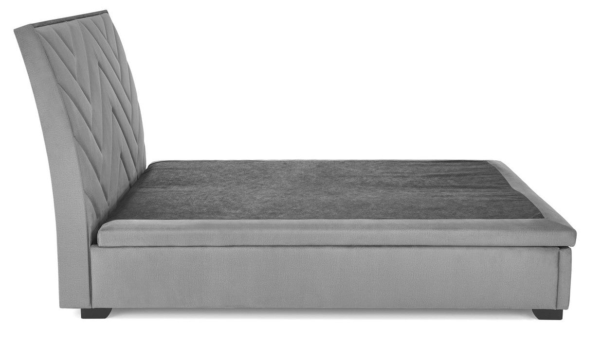Double Bed Lagos | size: Length: 230cm, Width: 163cm, Height: 124cm | color: Gray | image: 5 | variant: 1003358