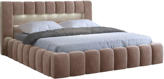 Double Bed Lamica 2 | size: Length: 232cm, Width: 160cm, Height: 90cm | color: Brown | image: 0 | variant: 1007940