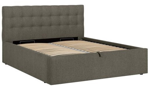 Double Bed Leena | size: Length: 221cm, Width: 176cm, Height: 110cm | color: Beige | image: 1 | variant: 1012617