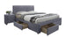 Double Bed London | size: Length: 220cm, Width: 164cm, Height: 106cm | color: Gray | image: 1 | variant: 1003375