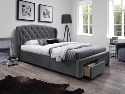 Double Bed Manila | size: Length: 218cm, Width: 171cm, Height: 111cm | color: Gray | image: 2 | variant: 1003389