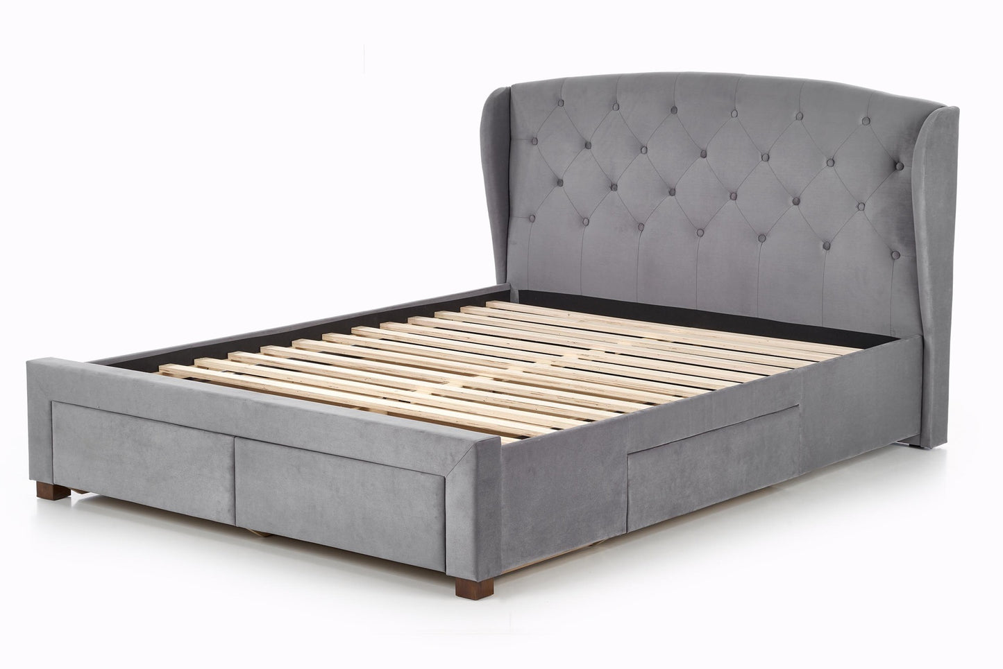 Double Bed Manila | size: Length: 218cm, Width: 171cm, Height: 111cm | color: Gray | image: 3 | variant: 1003389