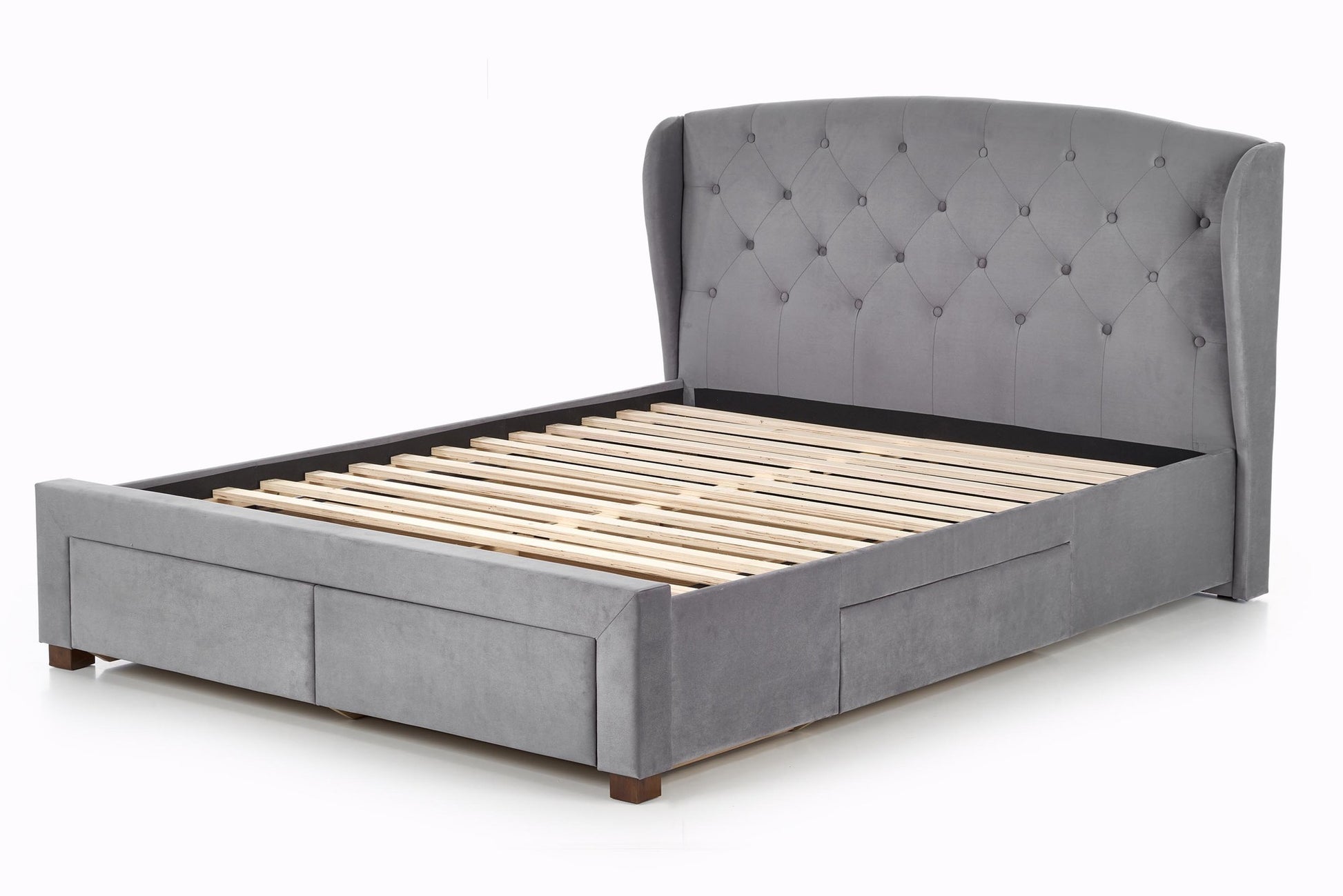 Double Bed Manila | size: Length: 218cm, Width: 171cm, Height: 111cm | color: Gray | image: 3 | variant: 1003389
