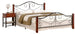 Double Bed Mexico | size: Length: 205cm, Width: 165cm, Height: 96cm | color: Black/cherry wood | image: 1 | variant: 1003396