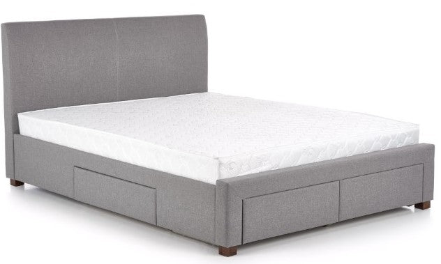 Double Bed Modena | size: Length: 220cm, Width: 144cm, Height: 106cm | color: Gray | image: 1 | variant: 1010977