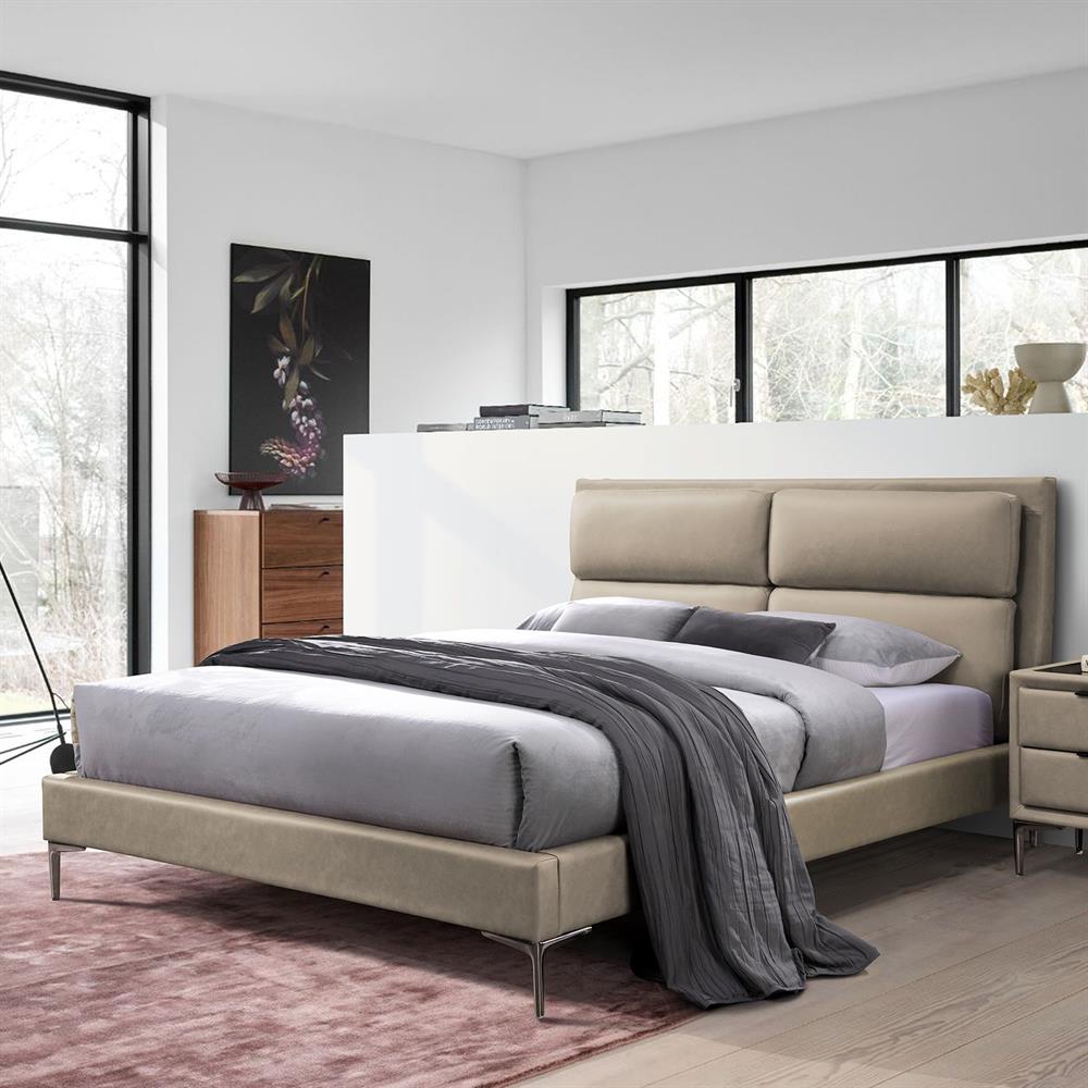 Double Bed Olney | size: Length: 220.5cm, Width: 173cm, Height: 116cm | color: Beige | image: 2 | variant: 1001759