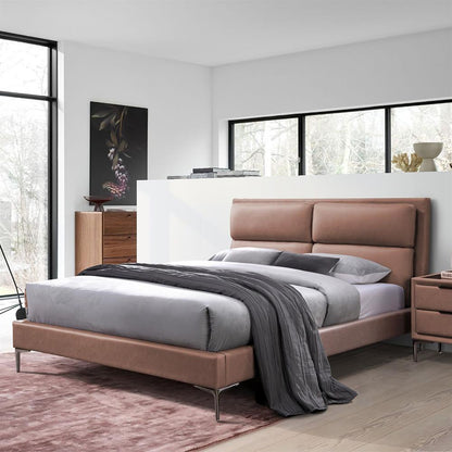 Double Bed Olney | size: Length: 220.5cm, Width: 173cm, Height: 116cm | color: Brown | image: 2 | variant: 1001752