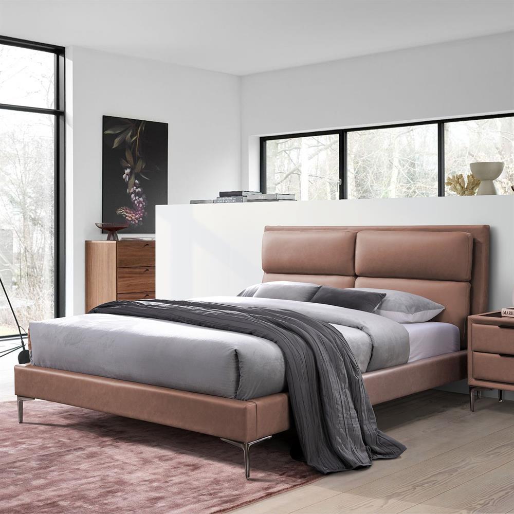 Double Bed Olney | size: Length: 220.5cm, Width: 173cm, Height: 116cm | color: Brown | image: 2 | variant: 1001758