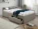 Double Bed Redcar | size: Length: 213cm, Width: 128cm, Height: 75cm | color: Beige | image: 0 | variant: 1004523