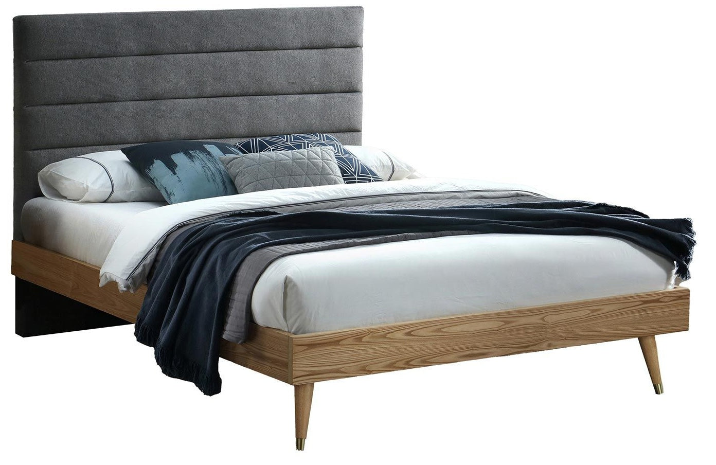 Double Bed Roman 4 | size: Length: 211cm, Width: 166.5cm, Height: 100.5cm | color: Gray | image: 0 | variant: 1018058