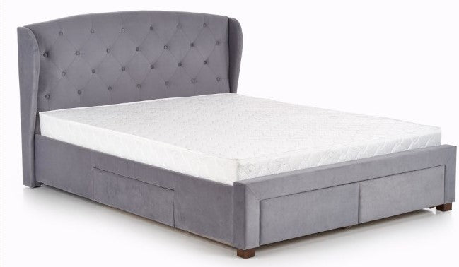 Double Bed Sabrina | size: Length: 218cm, Width: 171cm, Height: 111cm | color: Gray | image: 1 | variant: 1010046
