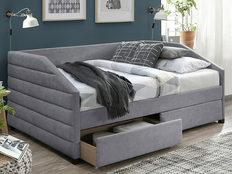 Double Bed Tamworth | size: Length: 213cm, Width: 127cm, Height: 86cm | color: Gray | image: 0 | variant: 1004543