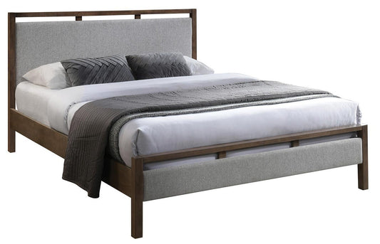 Double Bed Voksi 4 | size: Length: 209cm, Width: 169cm, Height: 100.5cm | color: Brown/Grey | image: 0 | variant: 1018059