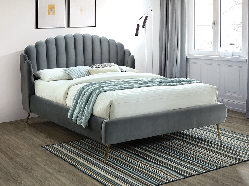 Double Bed West Amsterdam | size: Length: 222cm, Width: 183cm, Height: 130cm | color: Gray | image: 2 | variant: 1007609