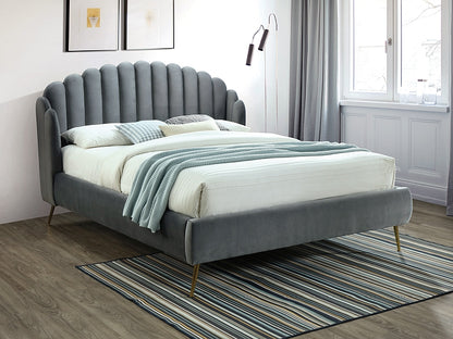 Double Bed West Amsterdam | size: Length: 222cm, Width: 183cm, Height: 130cm | color: Gray | image: 2 | variant: 1007609