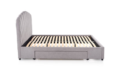 Double Bed West Stavanger | size: Length: 214cm, Width: 160cm, Height: 120cm | color: Gray | image: 2 | variant: 1007469