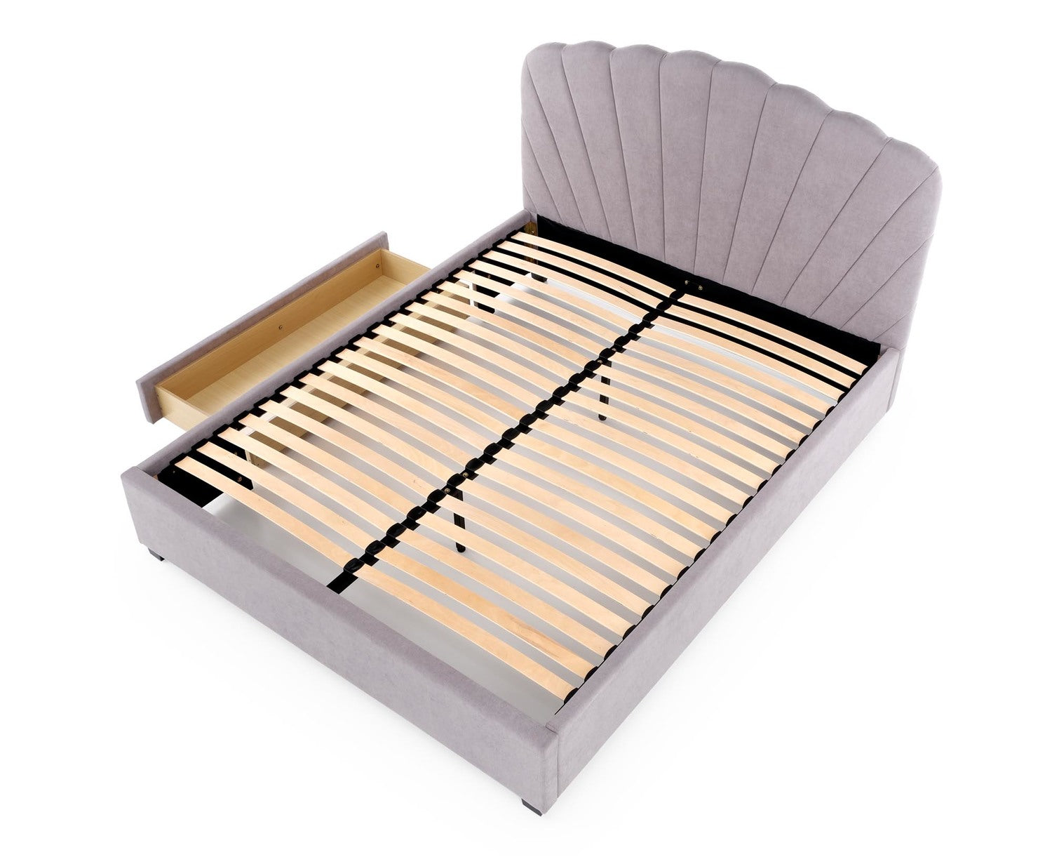 Double Bed West Stavanger | size: Length: 214cm, Width: 160cm, Height: 120cm | color: Gray | image: 4 | variant: 1007469